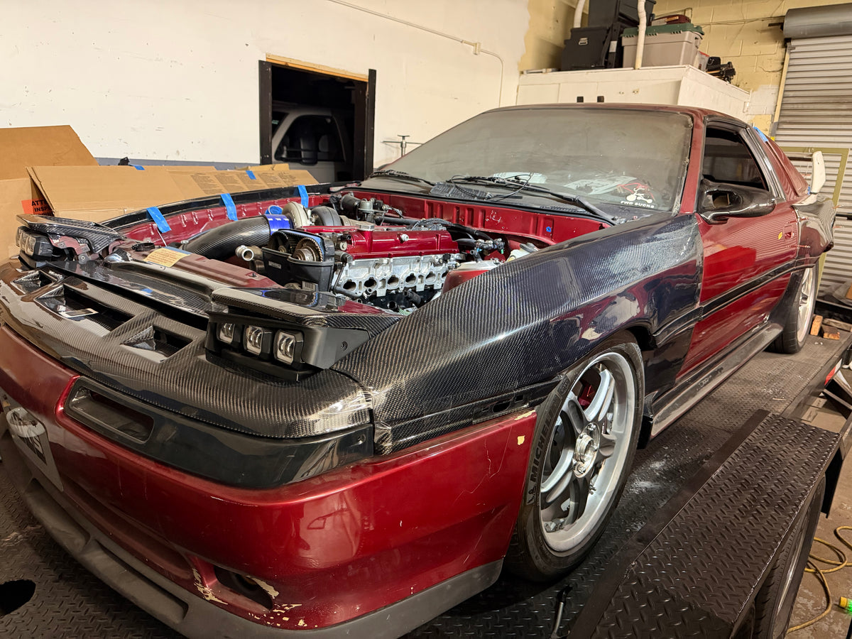 DPG carbon fiber Vented style WIDE BODY FRONT FENDERS 1986.5-1992 - MK3 Toyota Supra (A70)
