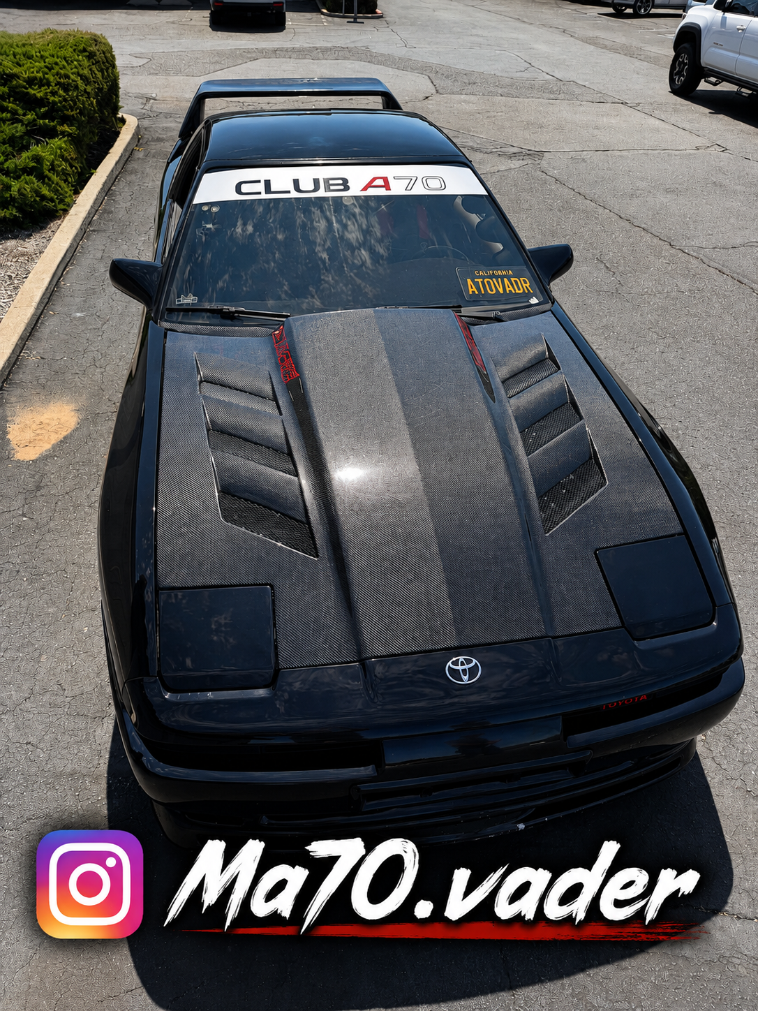 VIS RACING HOOD VIS Racing Carbon Fiber Hood AMS Style for Toyota Supra 1986-1992 (A70)