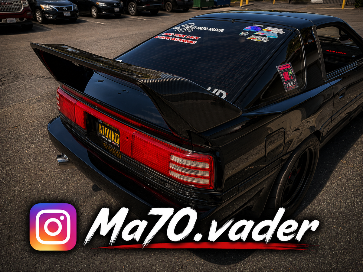 DPG F40 Style Three Piece Wing 1986.5-1992 - MK3 Toyota Supra (A70)